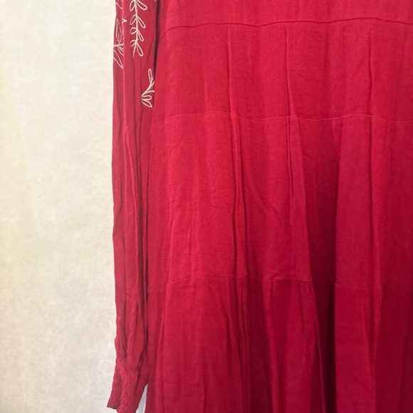Savanna Jane Red Dress Embroidery 1X - Picture 15 of 16